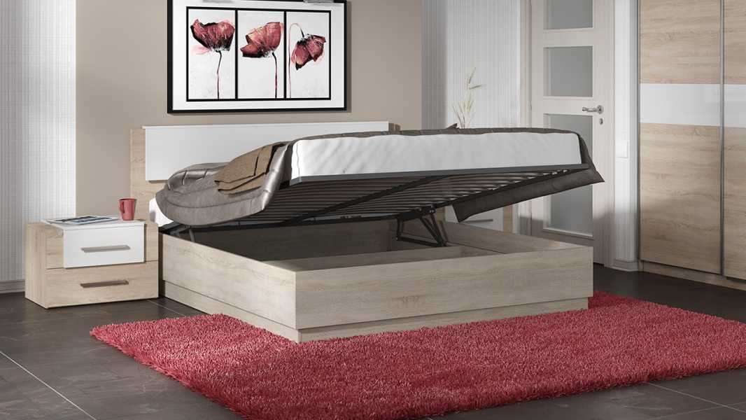 Двуспальная кровать с подъемным механизмом "Ларго"