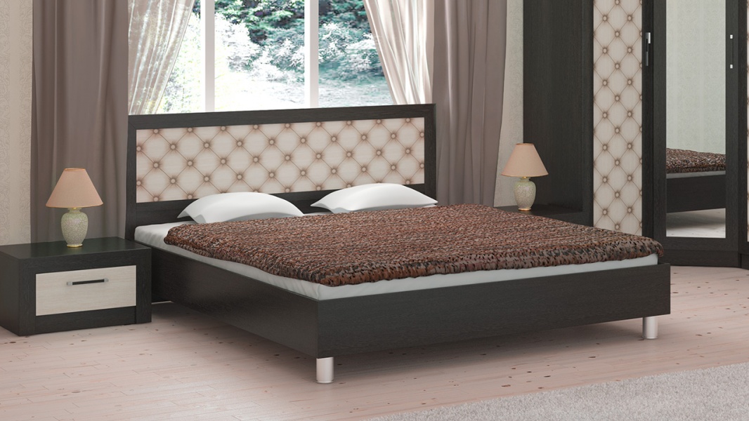 Двуспальная кровать с широкой вставкой "Токио"