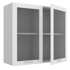 Шкаф 800 стекло с двумя распашными дверьми