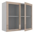 Шкаф 800 стекло с двумя распашными дверьми
