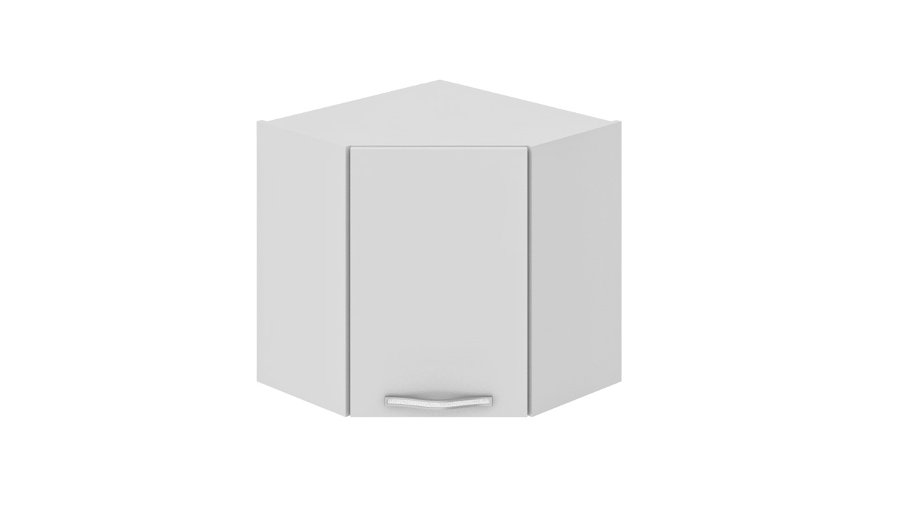 Шкаф белый верхний универсальный угловой с углом 45° 