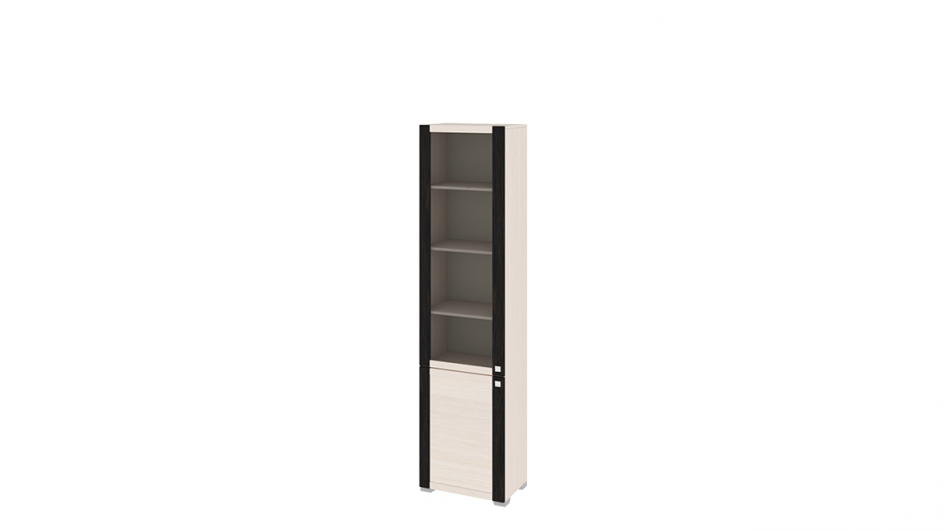  Шкаф комбинированный с одной глухой и одной дверью со стеклом "Фиджи" 