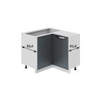 Шкаф нижний нестандартный угловой с углом 90° 